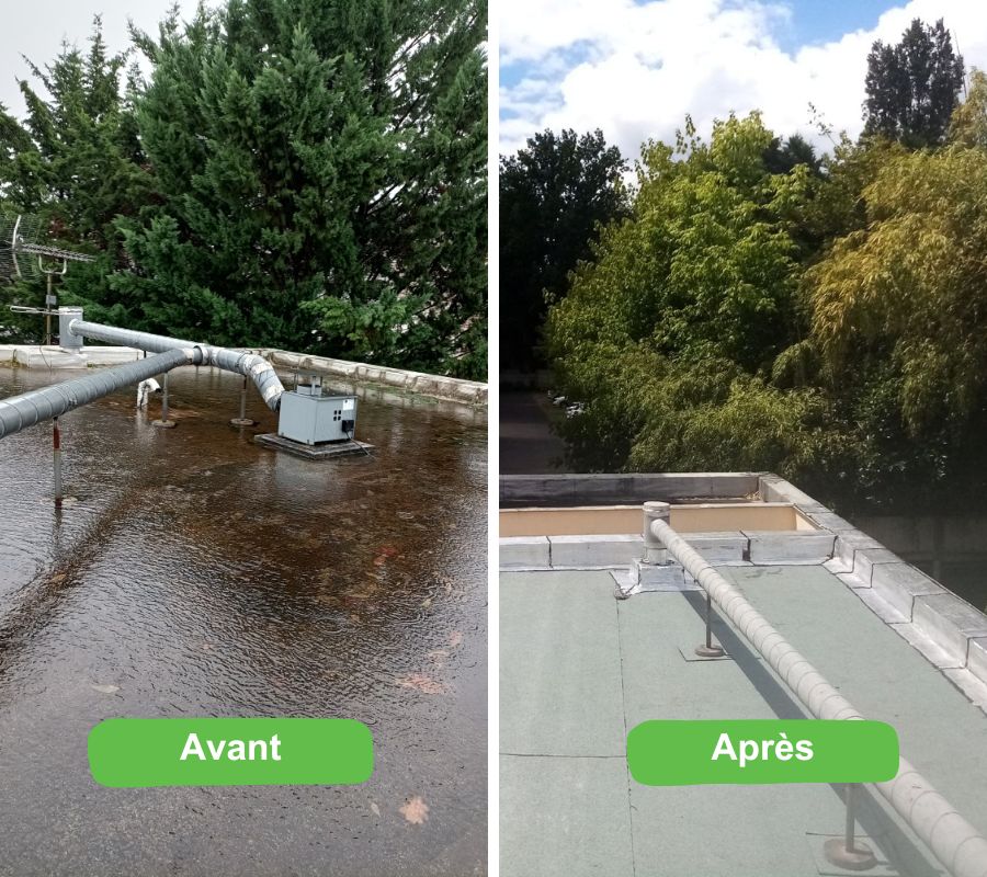 Réfection de l’étanchéité du toit-terrasse d’une maison à Mérignac